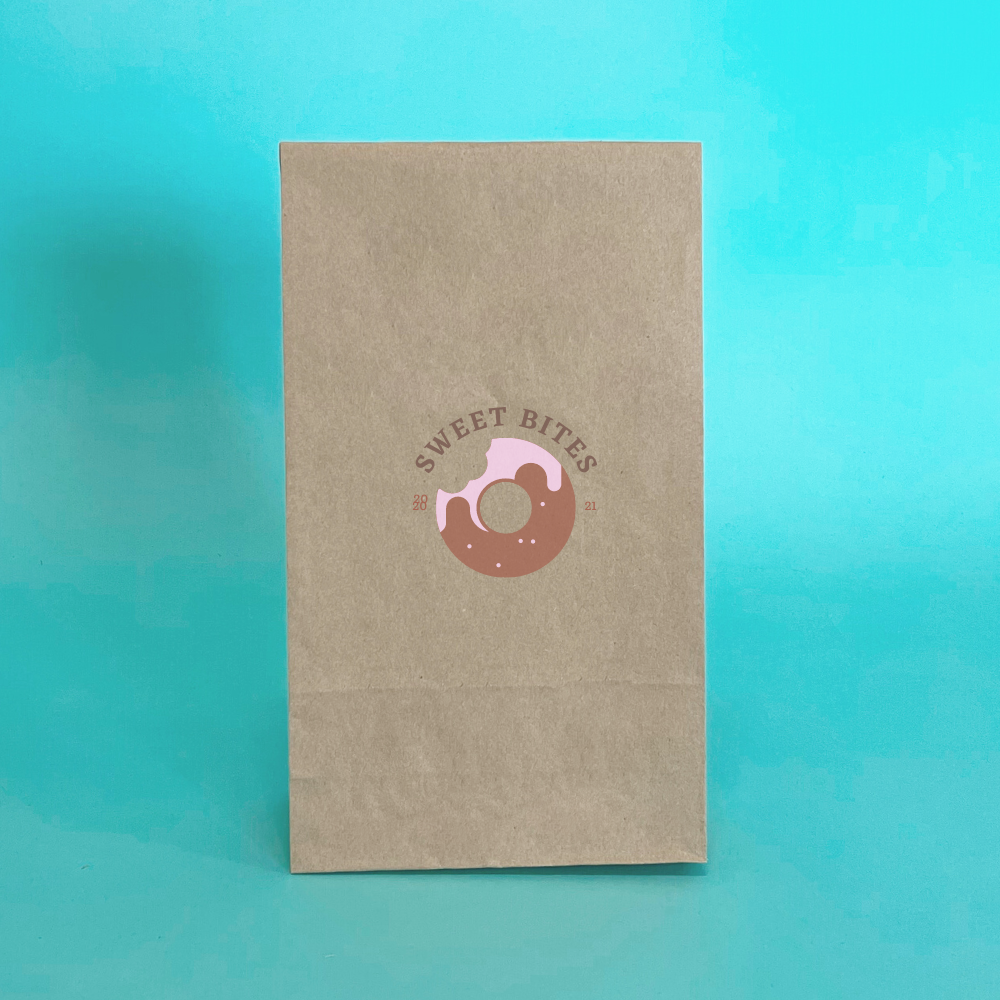 Customised Printed Brown Paper Bags - 150x65x305mm