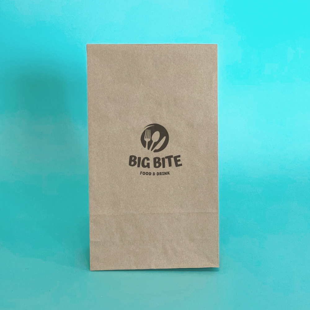 Customised Printed Brown Paper Bags - 175x115x345mm - Sample