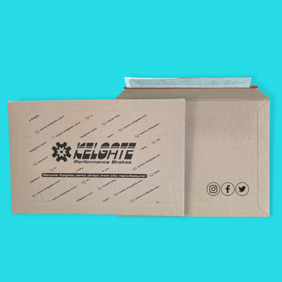 Customised Printed Capacity Book Mailers - Premium Corrugated Board - 180x235mm