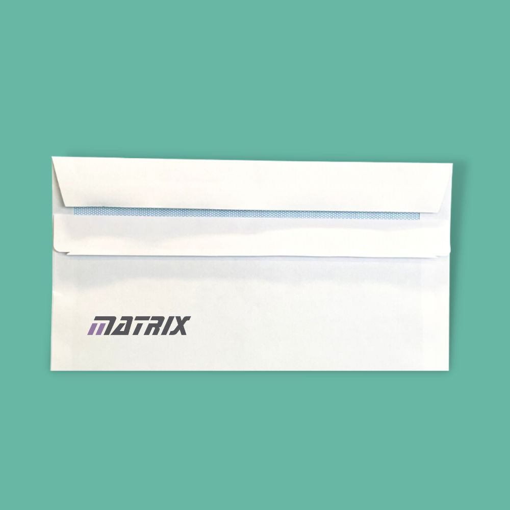 Customised Printed Self Seal DL Non Windowed Wallet Envelopes - 110x220mm - Sample