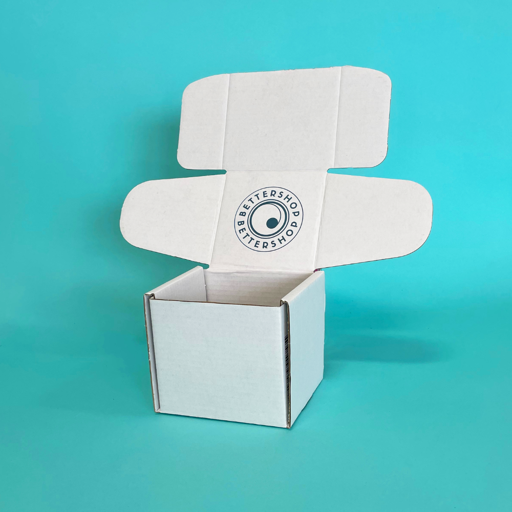 Customised Printed White Postal Boxes - 102x102x102mm - Sample