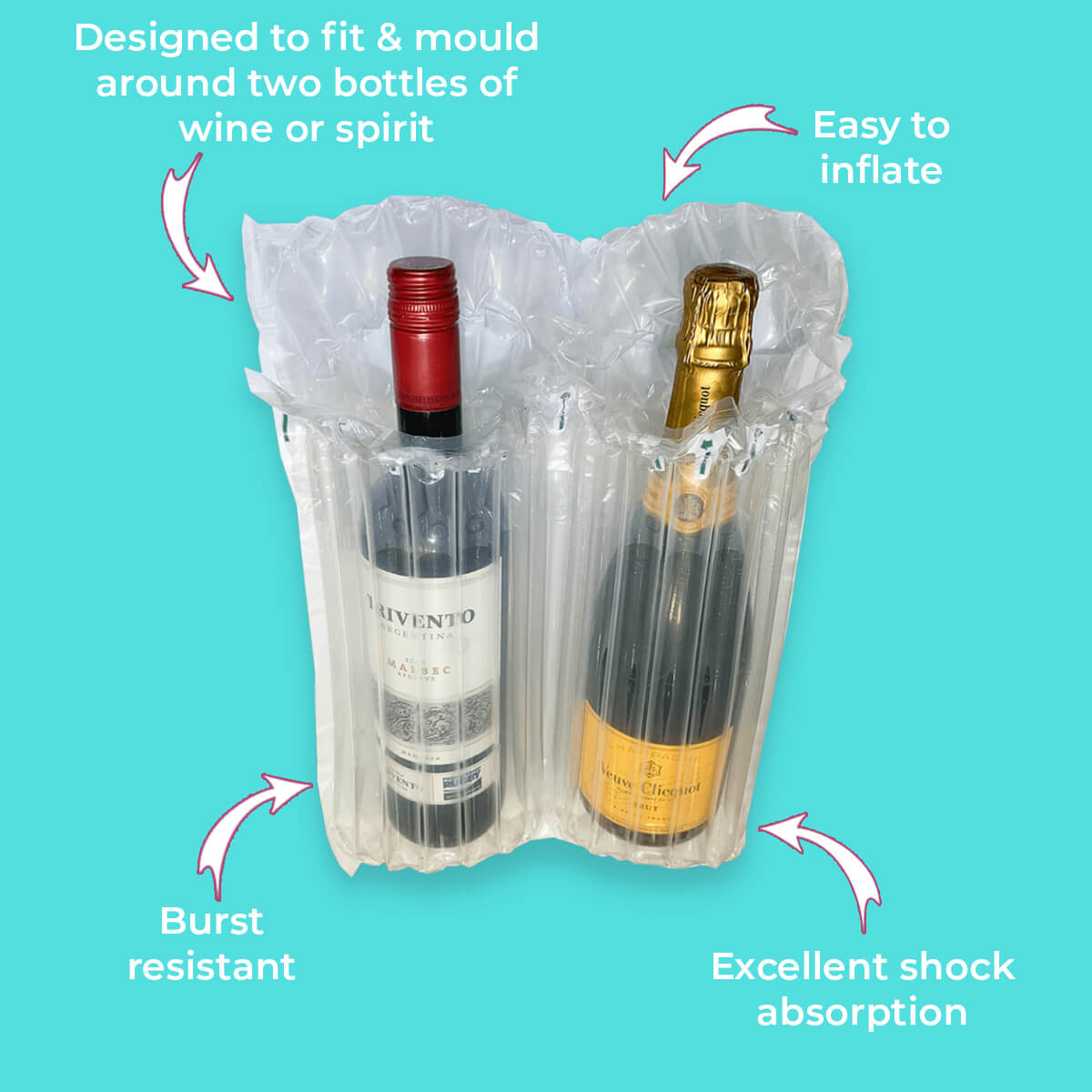 Double Bottle Inflatable Air Packaging