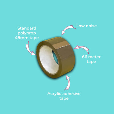 Brown Packing Parcel Tape - 48mm x 66m