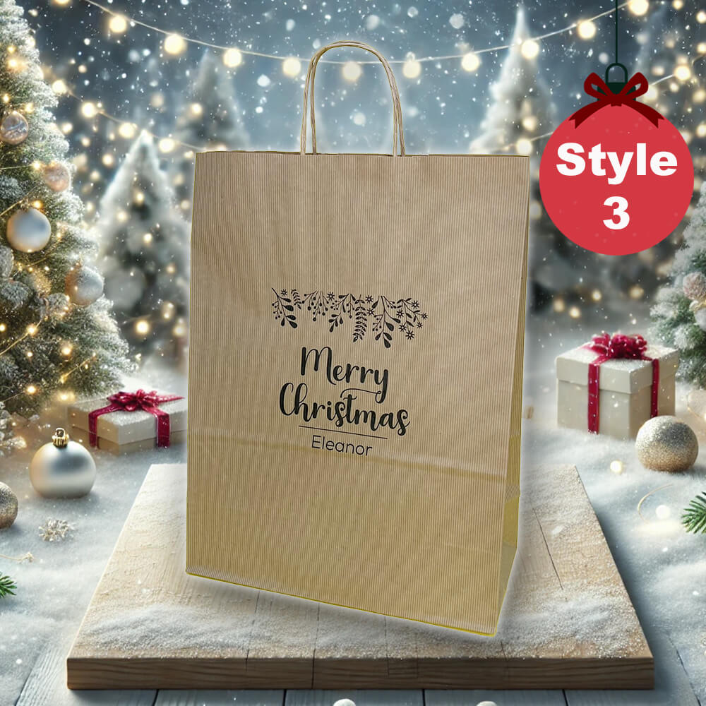 Personalised Bespoke Brown Premium Gift Bag Unique Gift Idea