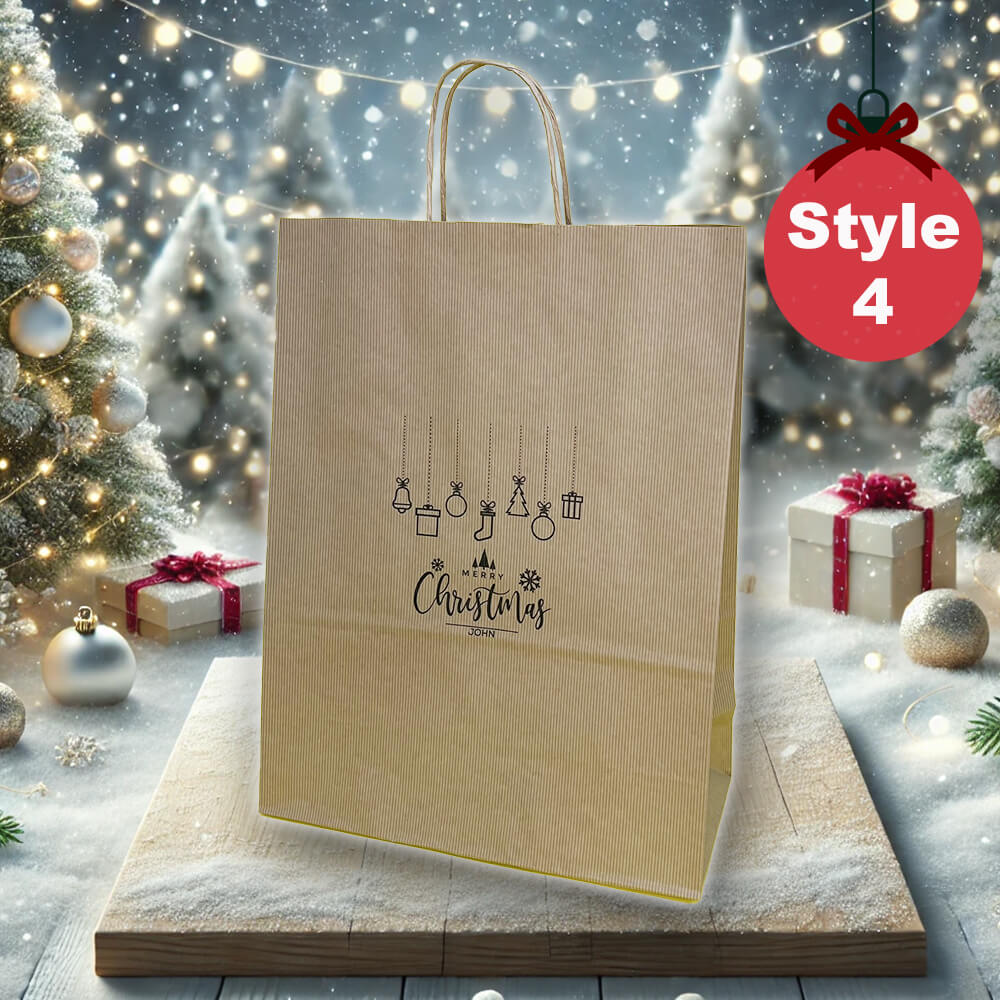 Personalised Bespoke Brown Premium Gift Bag Unique Gift Idea