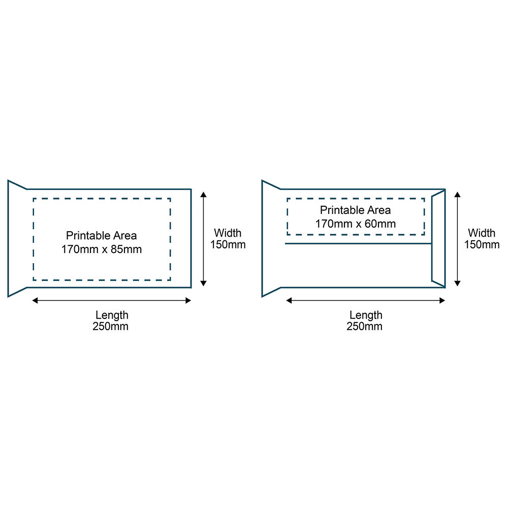 Customised Printed Corrugated Pocket Envelopes - 250x150mm - Sample