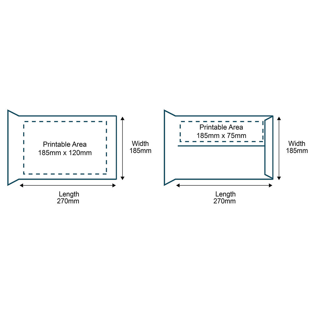 Customised Printed Corrugated Pocket Envelopes - 270x185mm - Sample