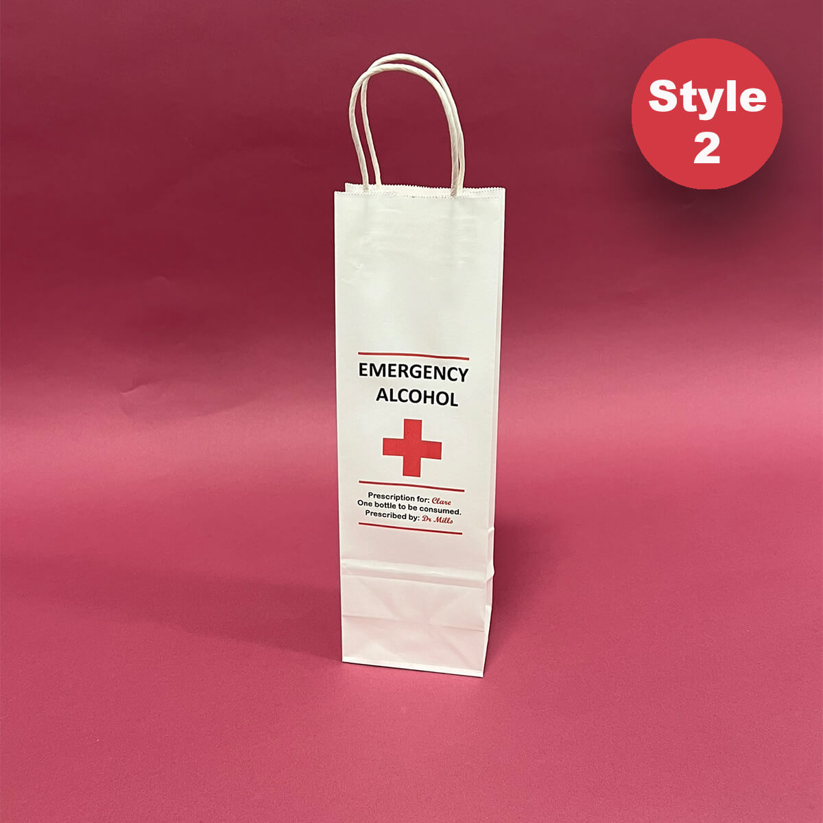 Personalised Bespoke Emergency Alcohol Bottle Bag