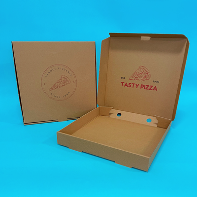 Customised Printed Brown 12 Inch Pizza Boxes - 305x305x38mm - Sample