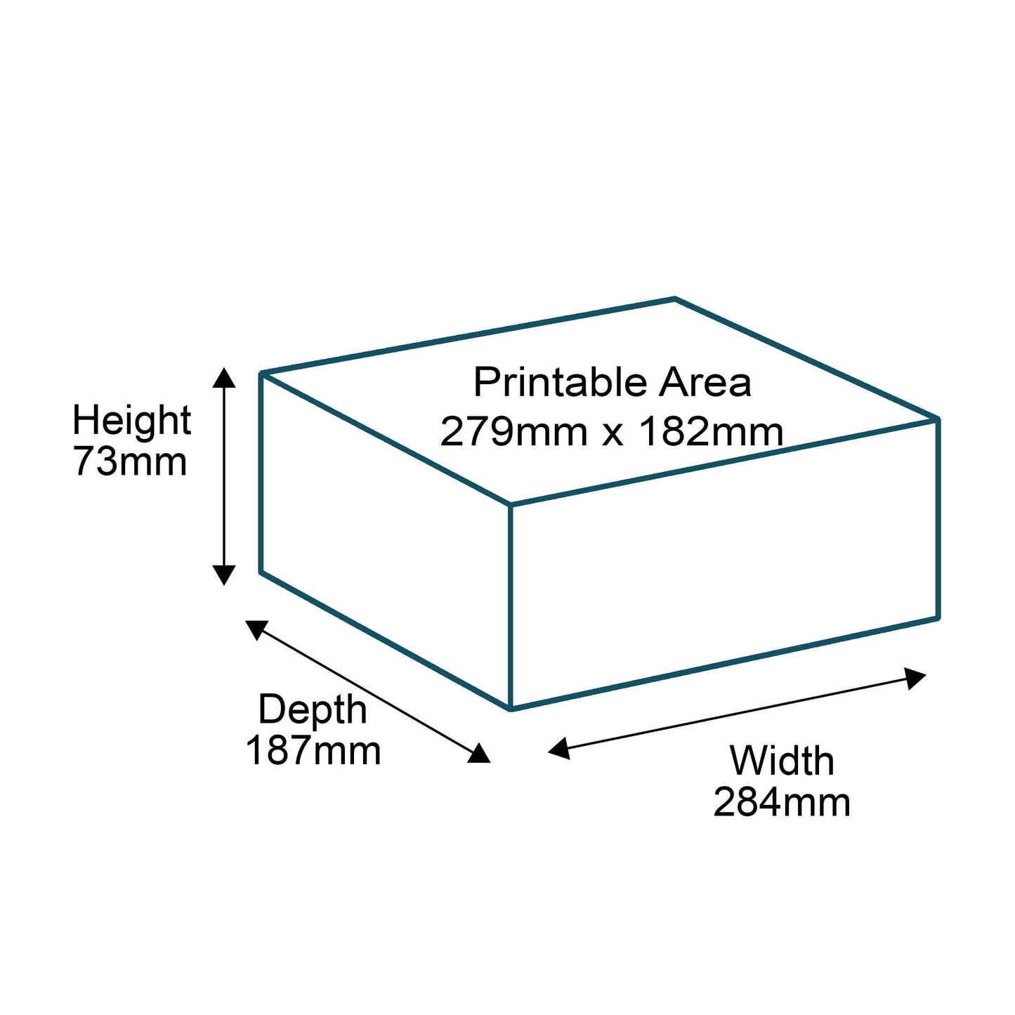 Customised Printed Brown Magnetic Boxes - 284x187x73mm