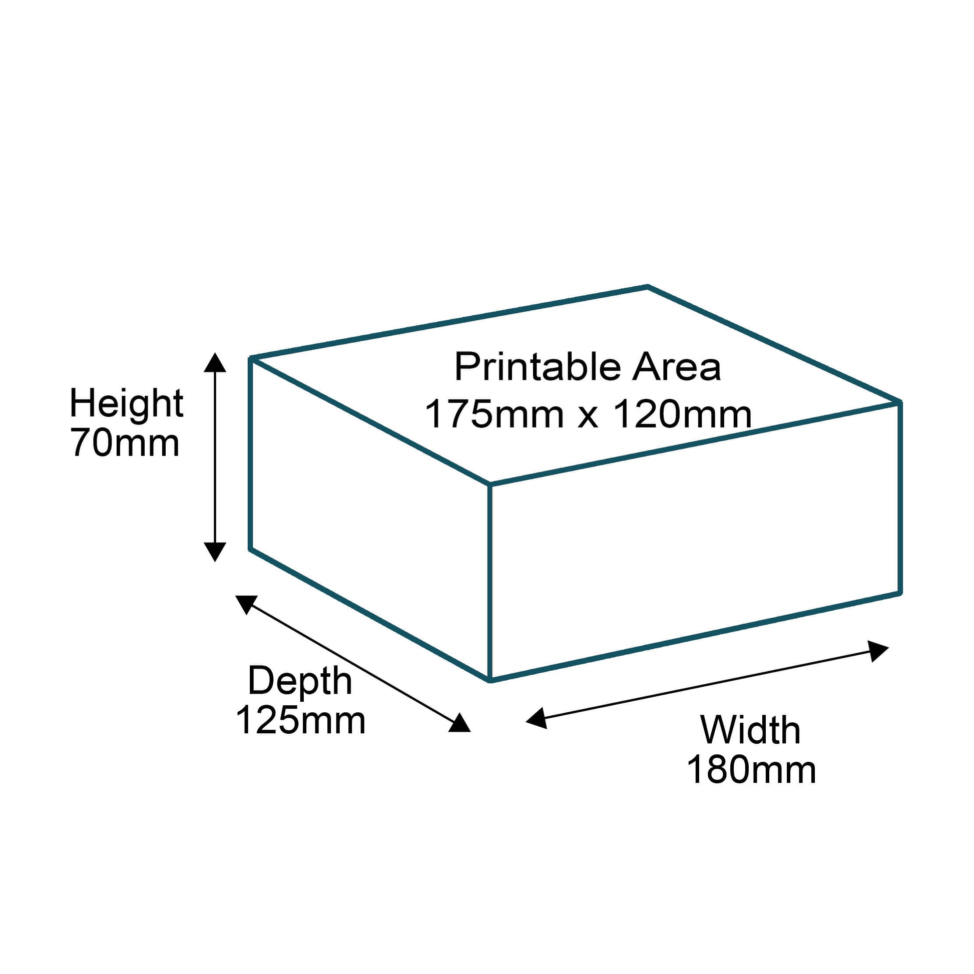 Customised Printed White Magnetic Boxes - 180x125x70mm