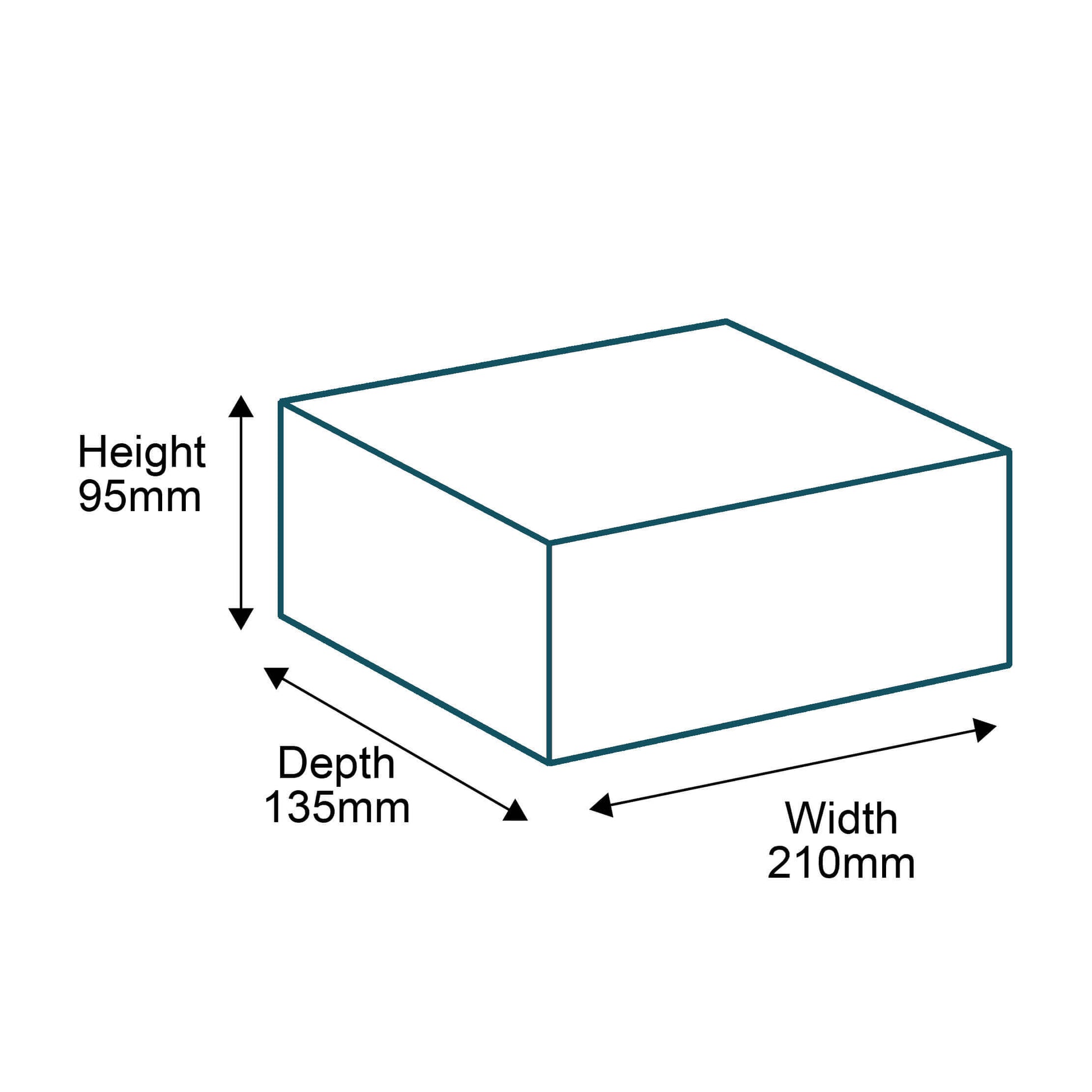 Customised Printed White Magnetic Boxes - 210x135x95mm