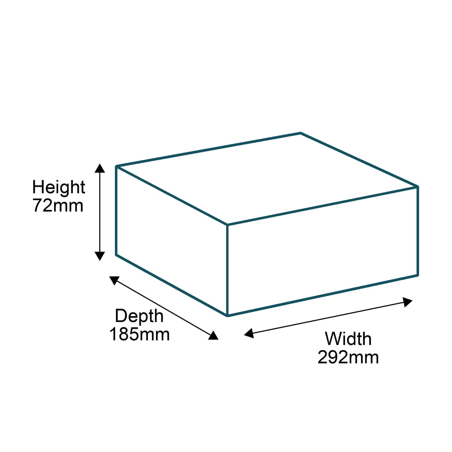 Customised Printed White Magnetic Boxes - 292x185x72mm