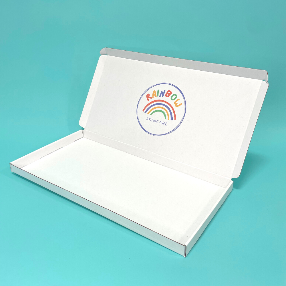 Customised Printed White Postal Boxes - 430x219x23mm