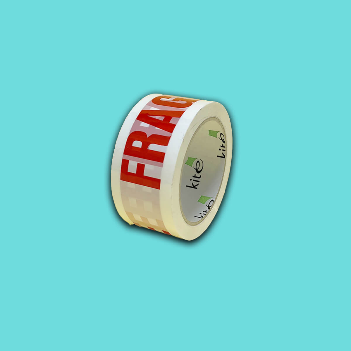 White & Red 'Fragile' Packing Warning Tape - 48mm x 66m