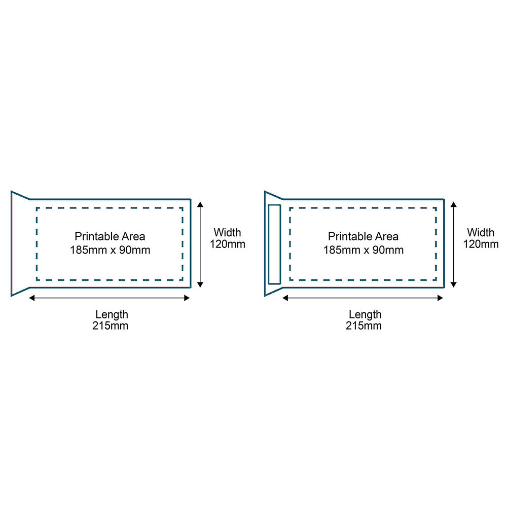 Customised Printed Gold Padded Envelopes - 120x215mm - Sample