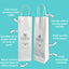 Customised Printed White Twist Handle Paper Carrier Bags - 110x85x360mm - Sample