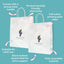 Customised Printed White Twist Handle Paper Carrier Bags - 320x140x420mm