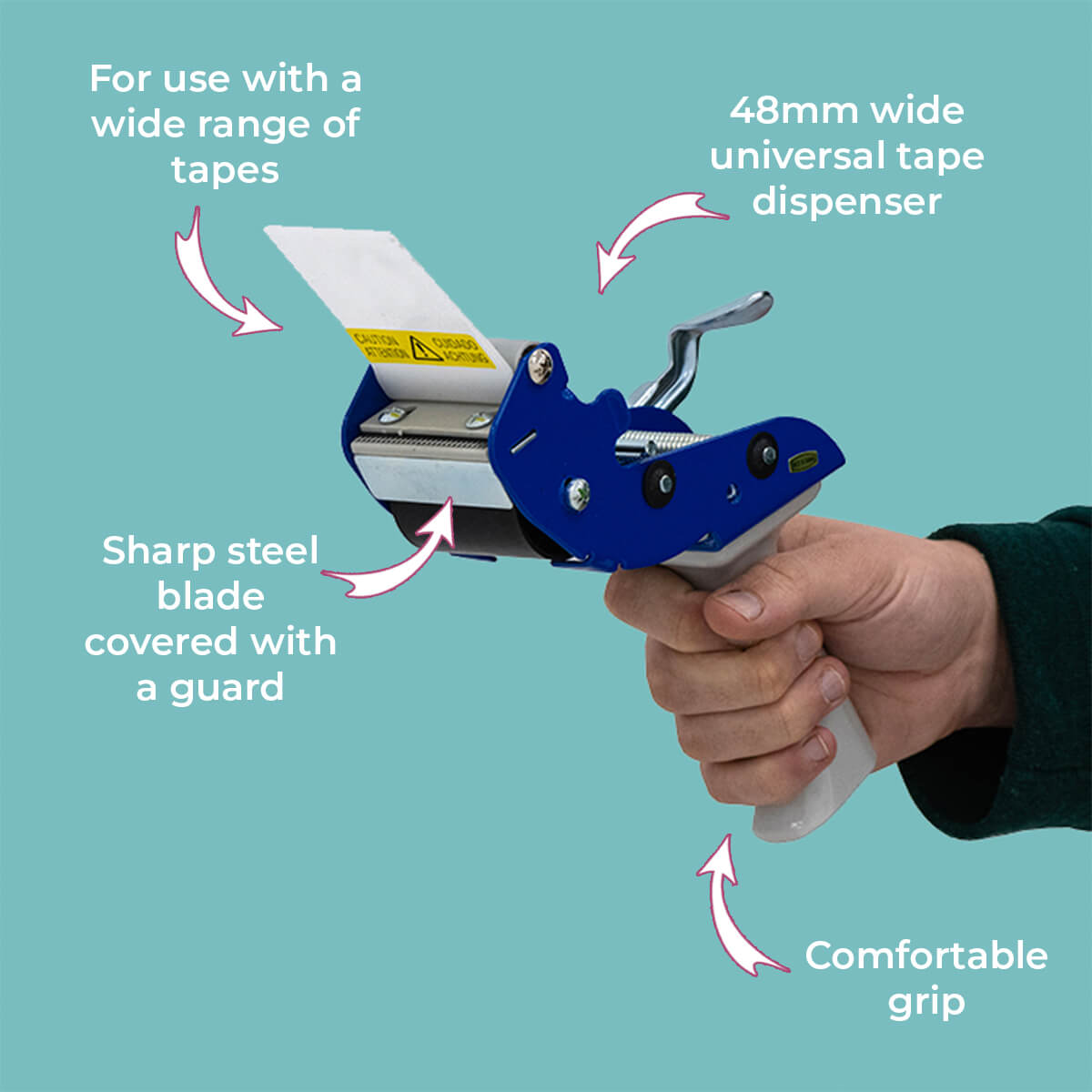 Universal Tape Dispenser Gun - For 48mm Tape on All Cores