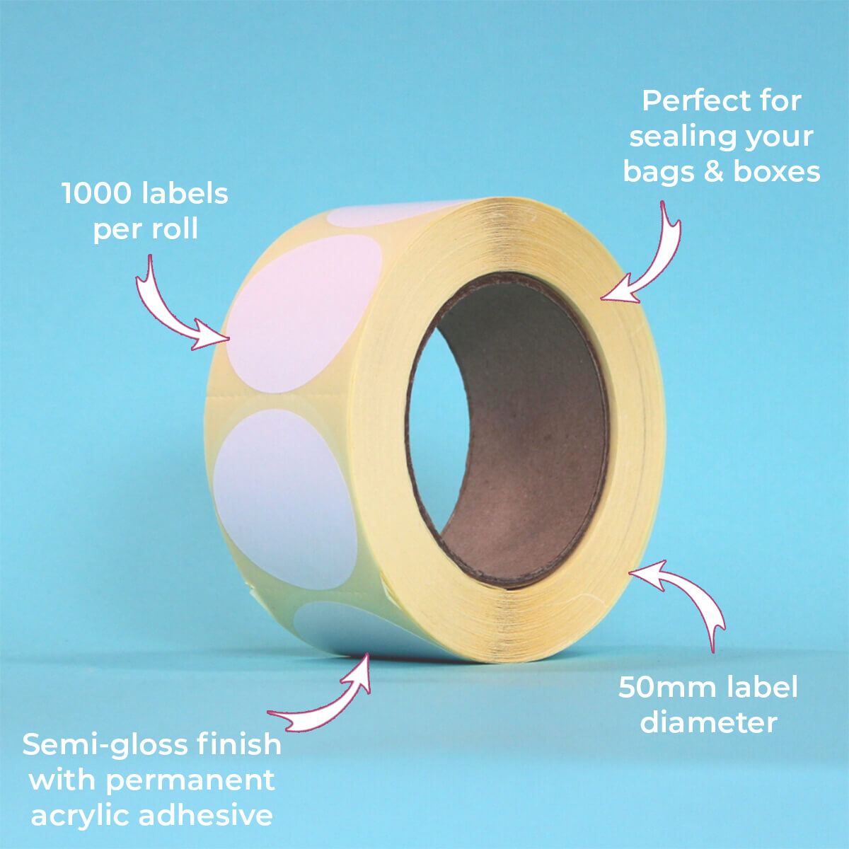 White Paper Circle Labels