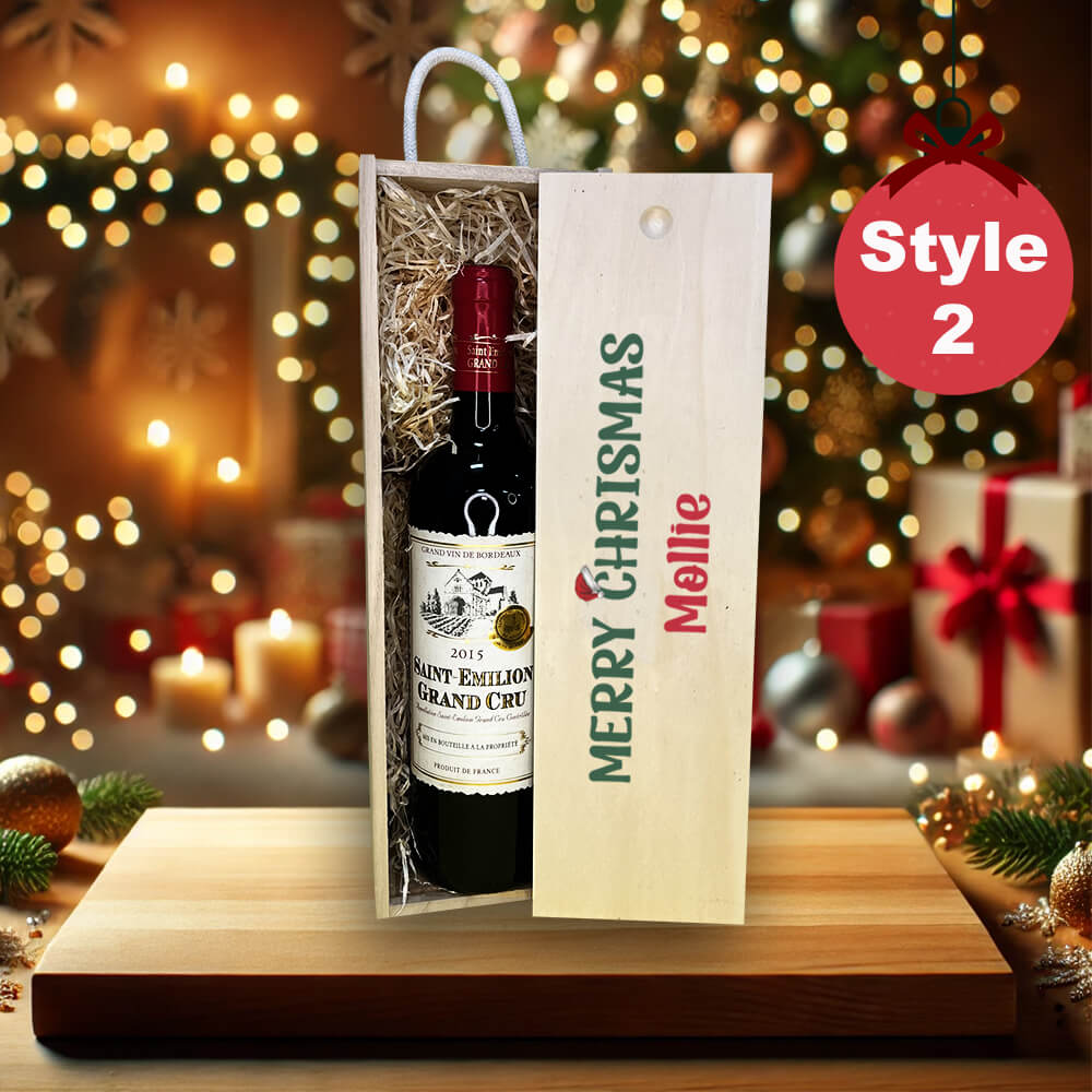 Personalised Bespoke Wooden Wine Box Unique Gift Idea